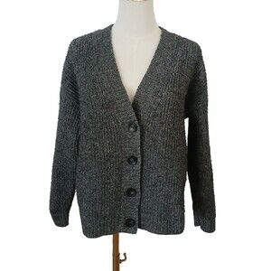 Old Navy Women's Medium Knit Cardigan Sweater Button Up Thick Bulky Casual Comfy